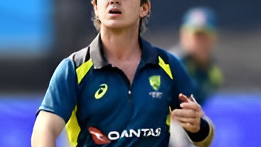 Adam Zampa confidently bowling during a cricket match, aiming for a Test cricket spot.