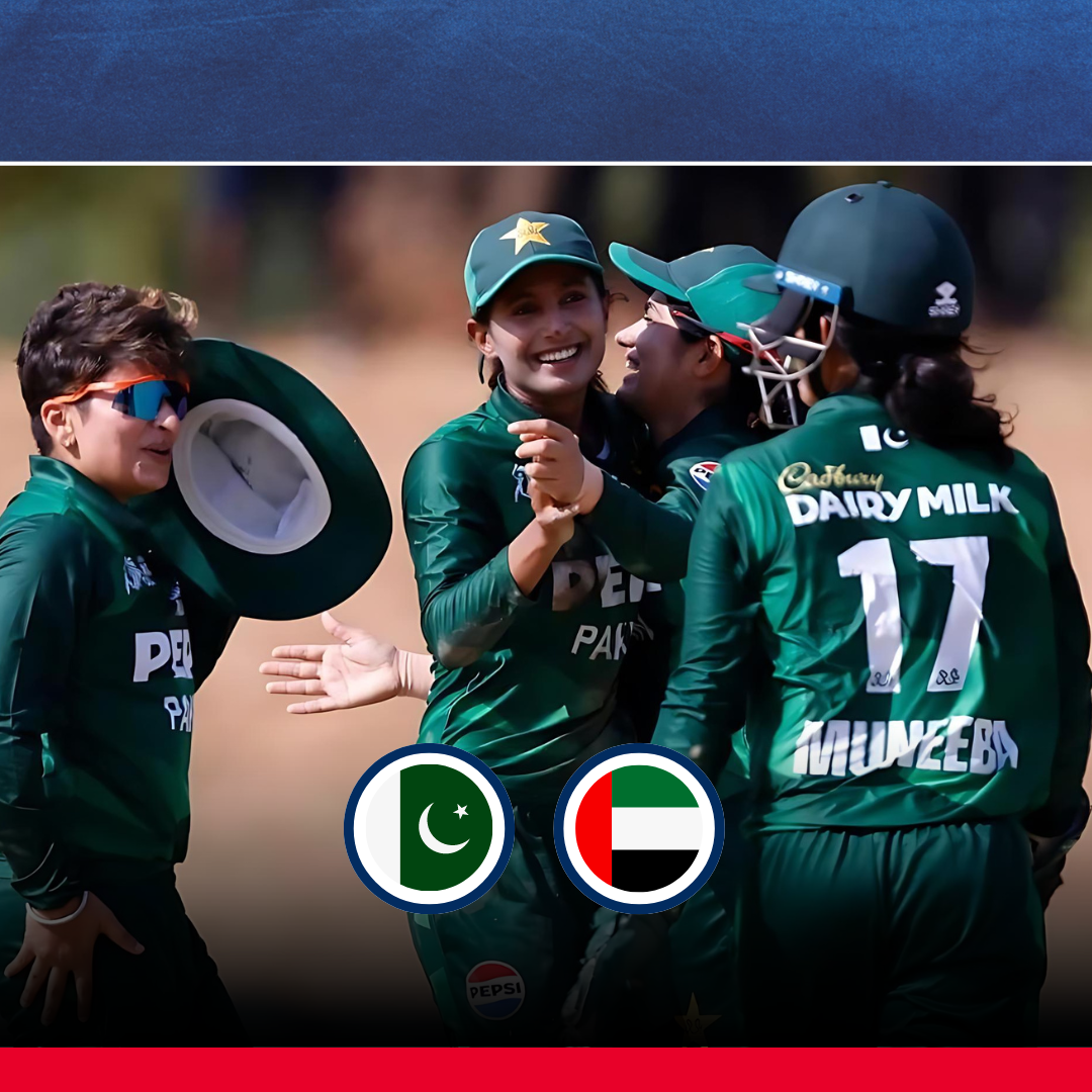 Pakistan women's cricket team celebrating their 10-wicket win over UAE in the Women’s Asia Cup 2024