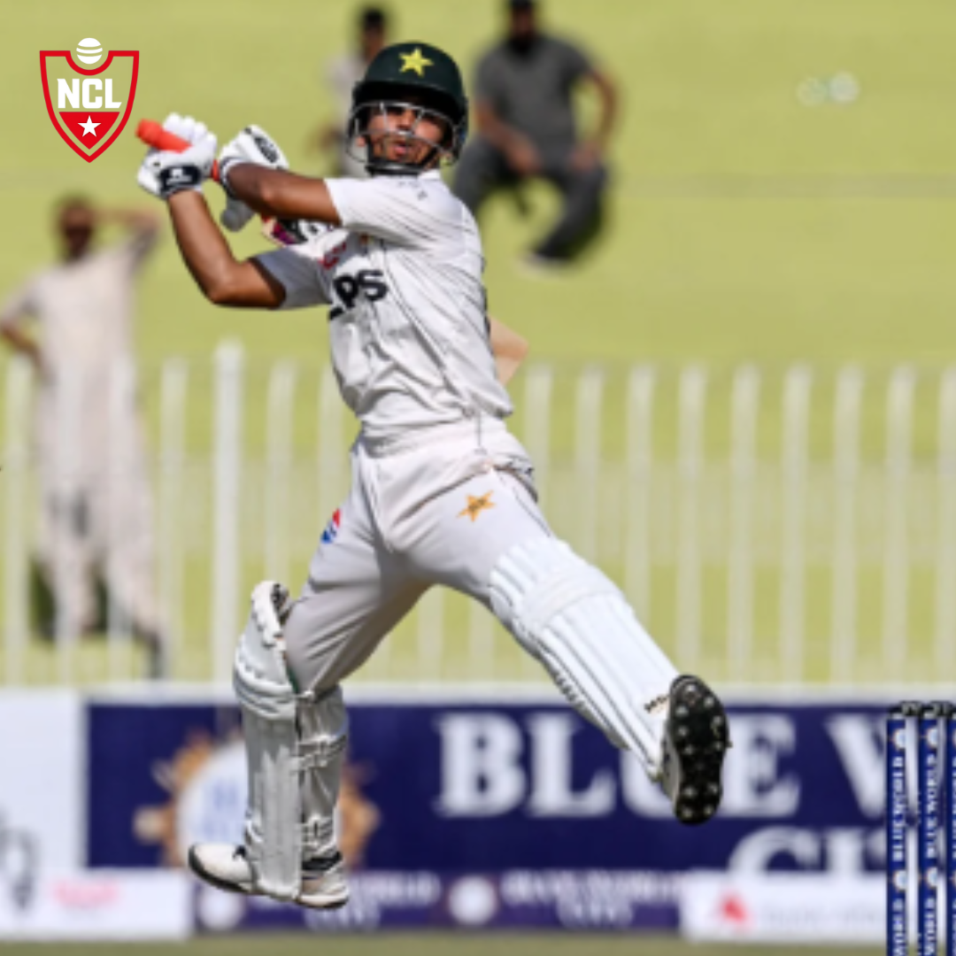 Shan Masood celebrates his fifty during the second Test against Bangladesh.