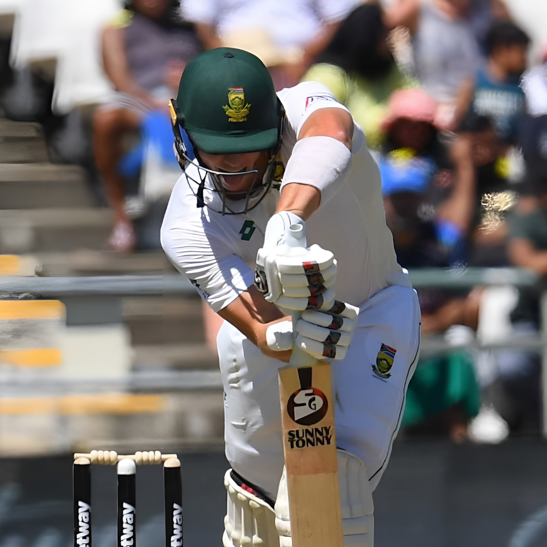 South Africa’s Tristan Stubbs getting ready for a tension-building moment in a cricket match; as showing his expected new position in the scheduled WTC 2025.