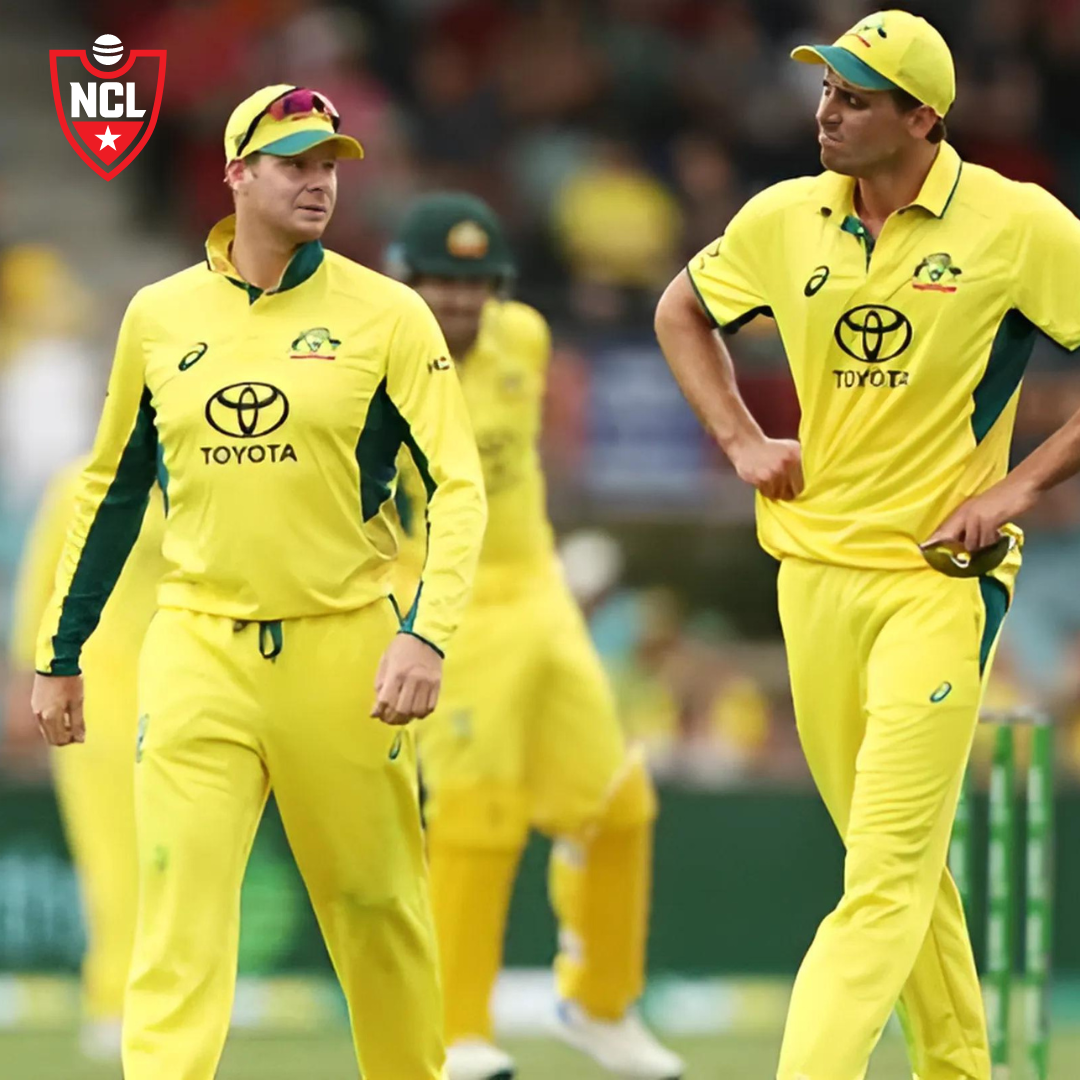 Lance Morris delivering a ball during a cricket match.