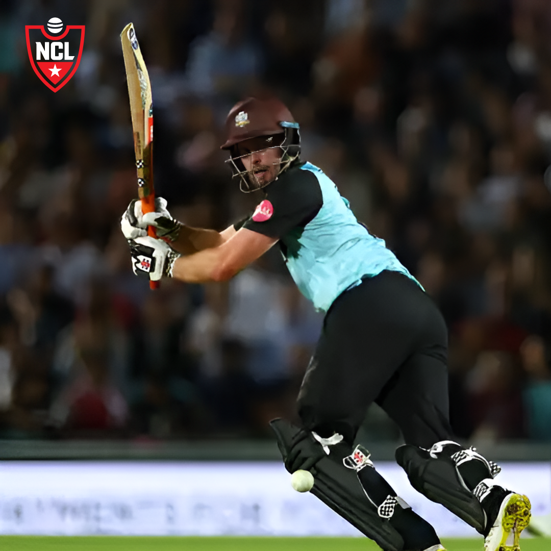 Dom Sibley and Sam Curran celebrating during Surrey's Vitality Blast win over Durham.