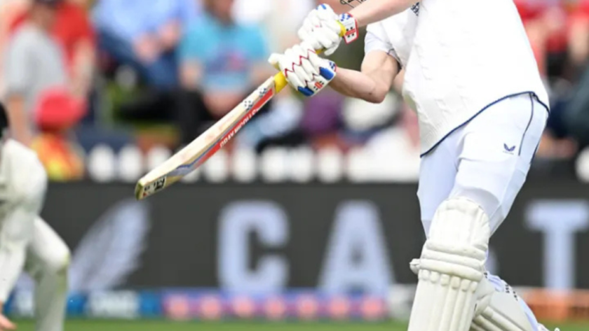 Harry Brook celebrates his century during England vs New Zealand Test match.