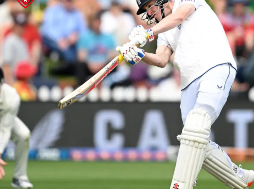 Harry Brook celebrates his century during England vs New Zealand Test match.