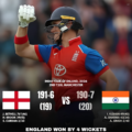 England Chase Down 191 to Beat India in 2nd T20I at Old Trafford