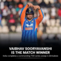 Vaibhav Sooryavanshi Shines as India Complete 3-0 T20I Series Sweep Over Zimbabwe
